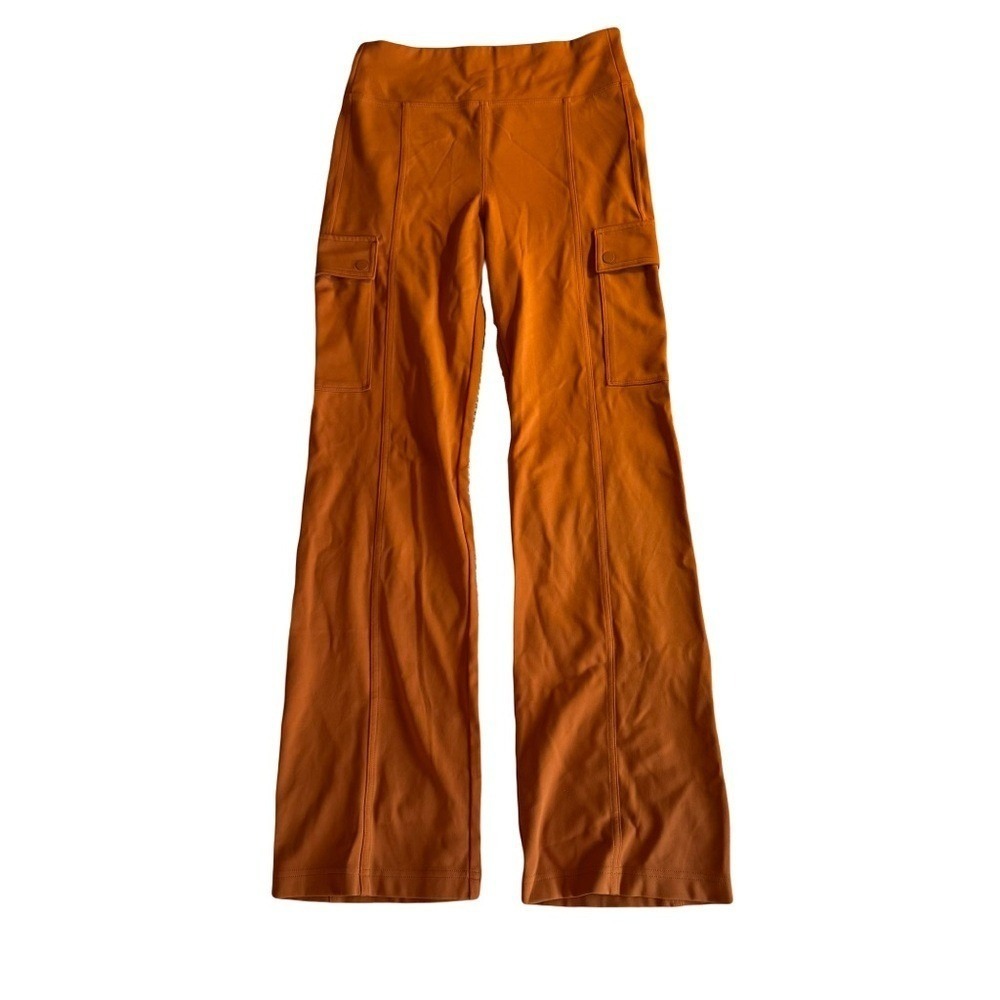 Athleta Delancey Straight‎ Cargo Pants, Orange, Size S, EUC